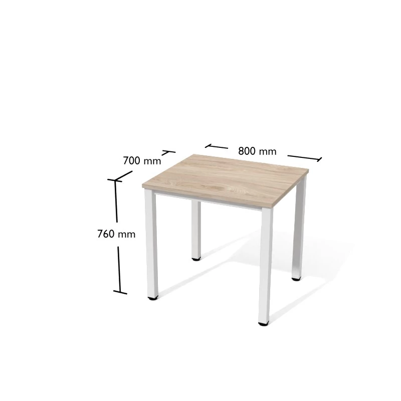 biurko proste 80cm na stelażu metalowym 
