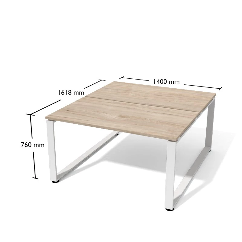Biurko proste dwuosobowe 140cm na nogach metalowych - Pesponet Kielce