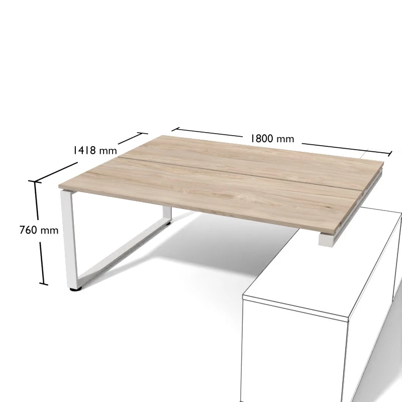 Biurko dwuosobowe 160cm na konstrukcji metalowej. Nowoczesne i trwałe.