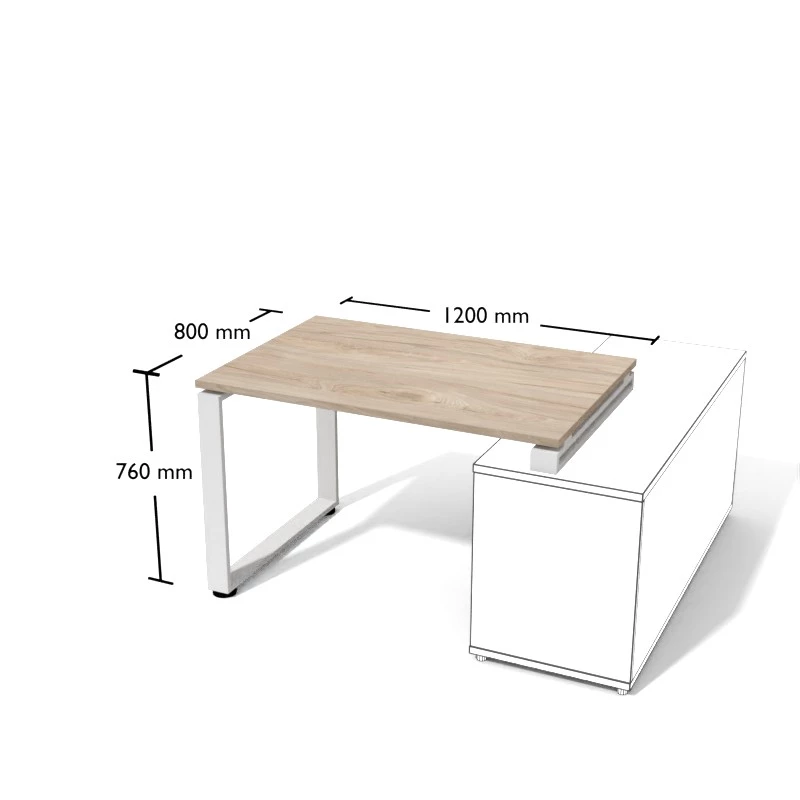 Biurko nakładane 120x80cm z jedną nogą