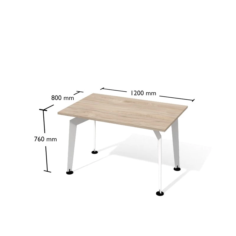 Nowoczesne biurko na konstrukcji metalowej. Wymiar biurka 120x80 cm.