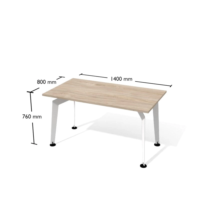 Nowoczesne biurko na konstrukcji metalowej. Wymiar biurka 140x80 cm.