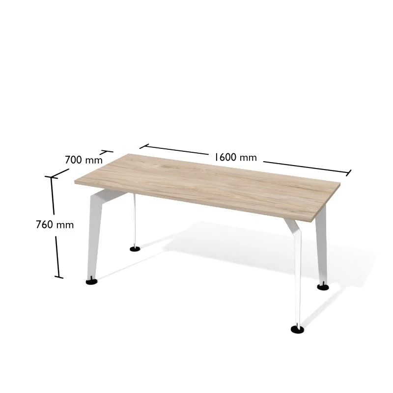 Nowoczesne biurko na konstrukcji metalowej. Wymiar biurka 160x70 cm.