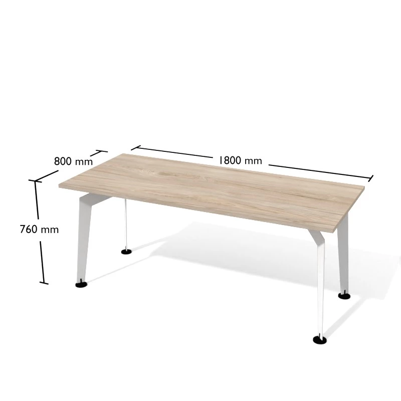 Nowoczesne biurko na konstrukcji metalowej. Wymiar biurka 180x80 cm.