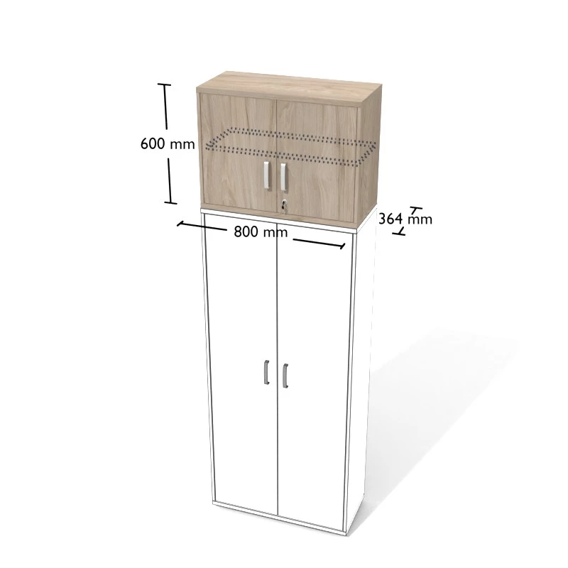 Rysunek nadstawki aktowej wraz z wymiarami