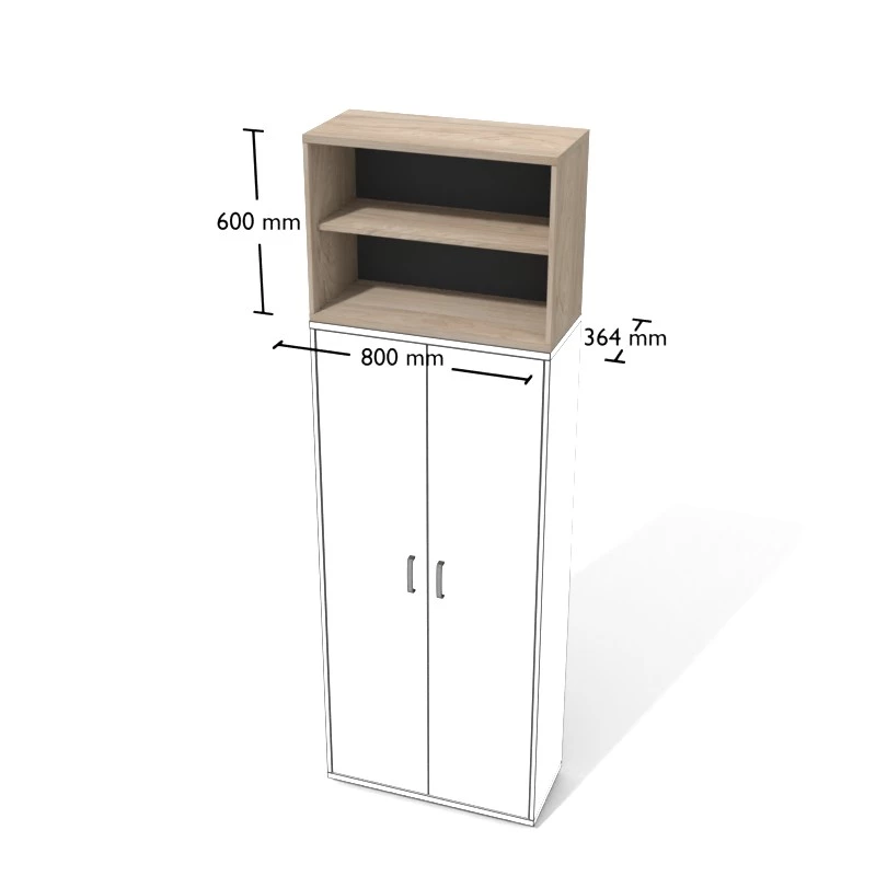 Rysunek nadstawki aktowej wraz z wymiarami