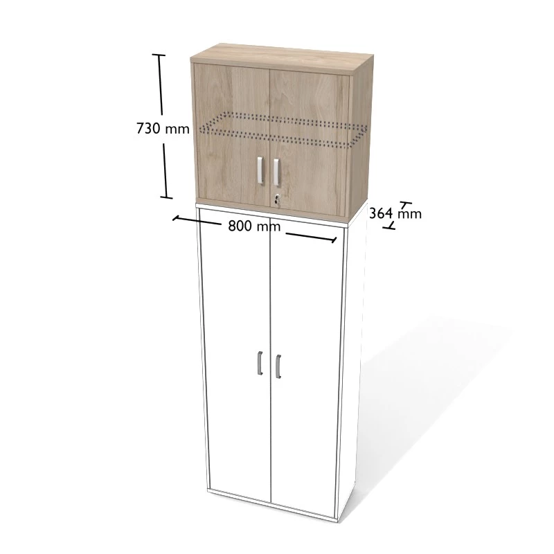 Rysunek nadstawki aktowej wraz z wymiarami