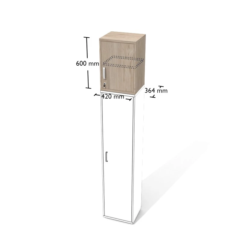 Rysunek nadstawki aktowej wraz z wymiarami
