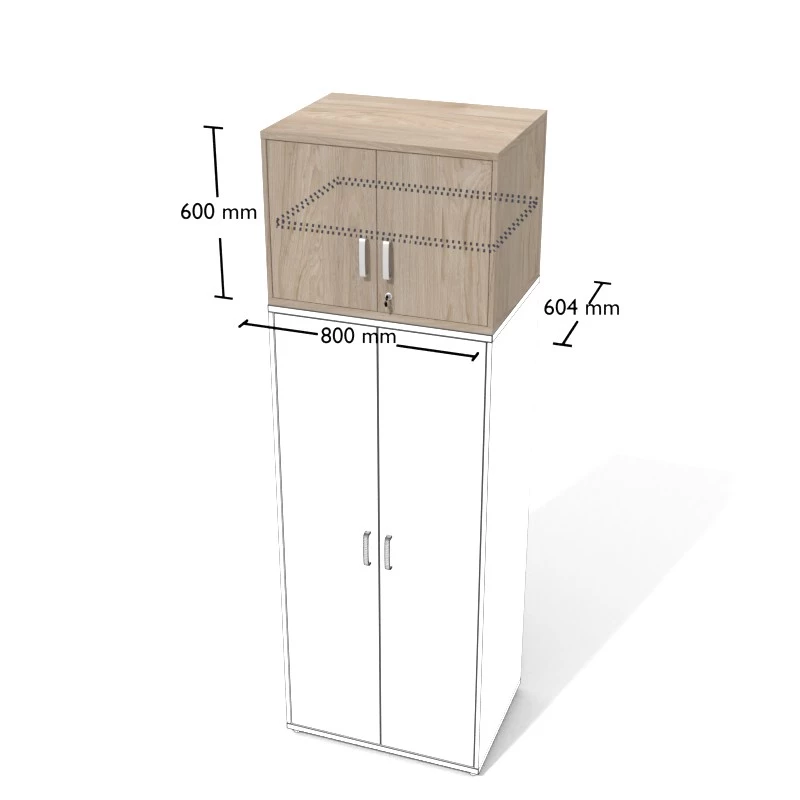 Rysunek nadstawki aktowej wraz z wymiarami
