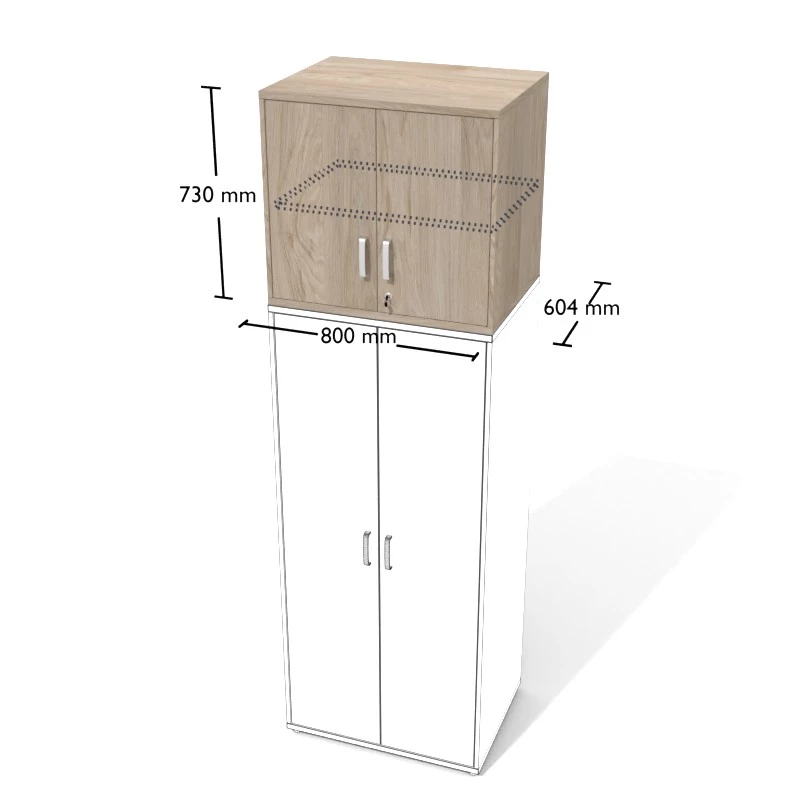 Rysunek nadstawki aktowej wraz z wymiarami