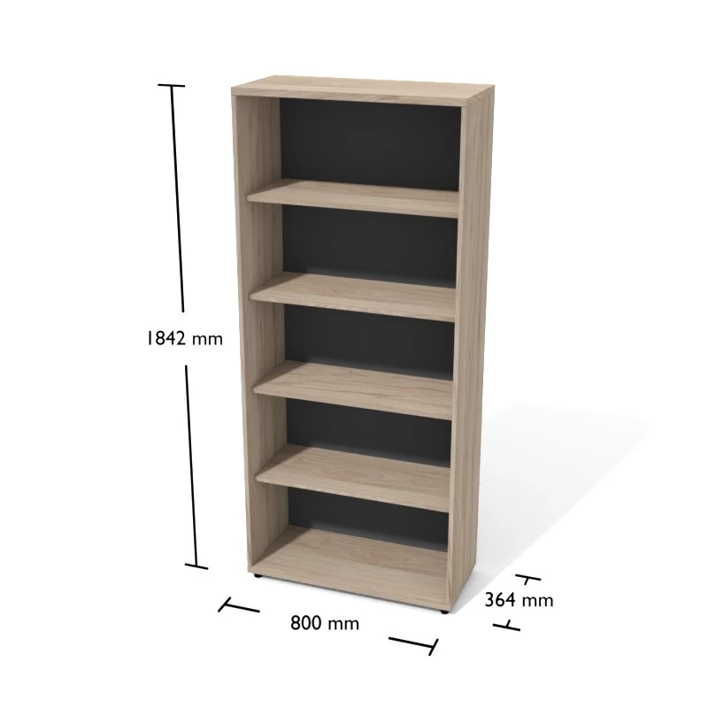 rysunek regału aktowego wraz z wymiarami