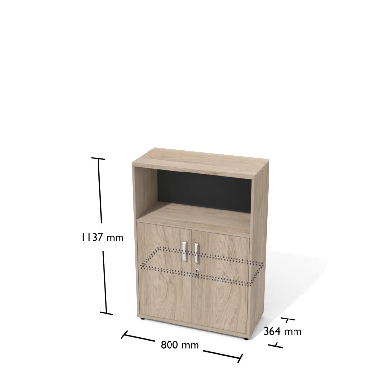 Rysunek regału aktowego wraz z wymiarami