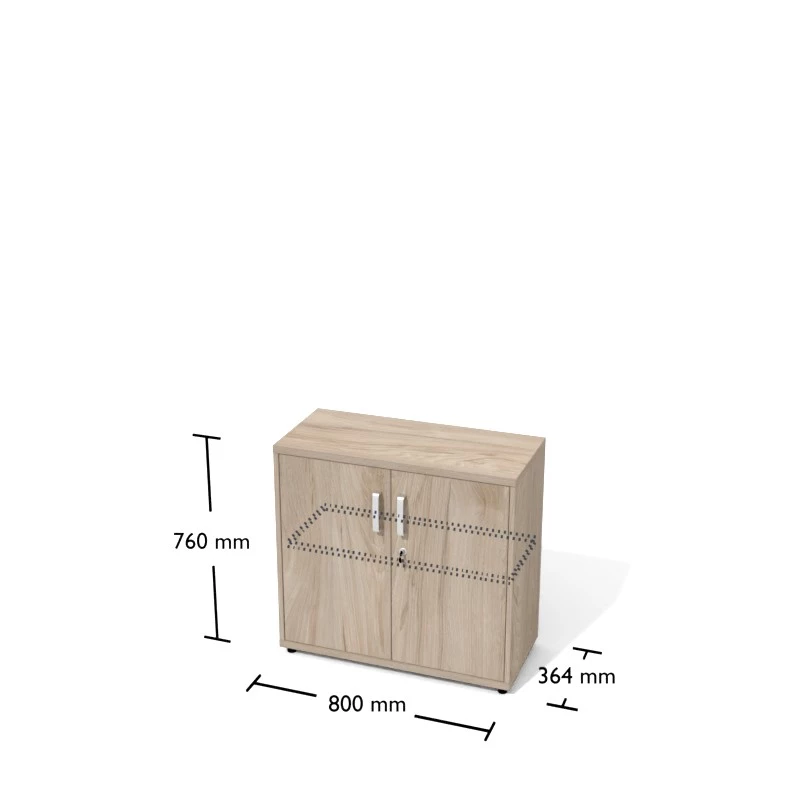 Rysunek szafki aktowej wraz z wymiarami