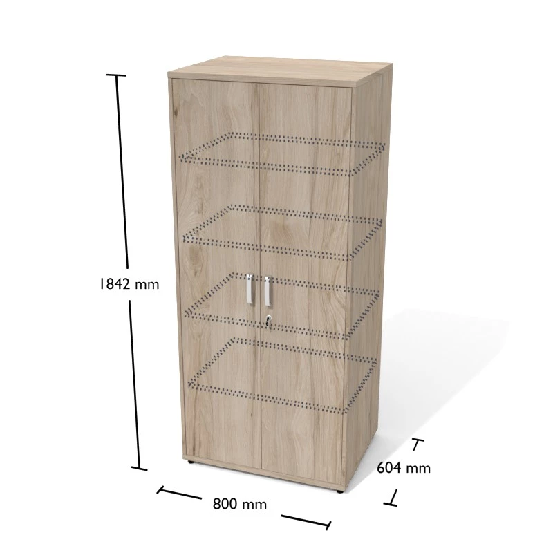 Rysunek szafy aktowej wraz z wymiarami