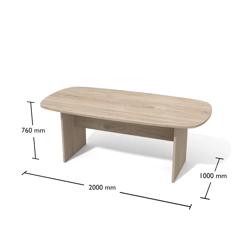 Rysunek stołu konferencyjnego wraz z wymiarami