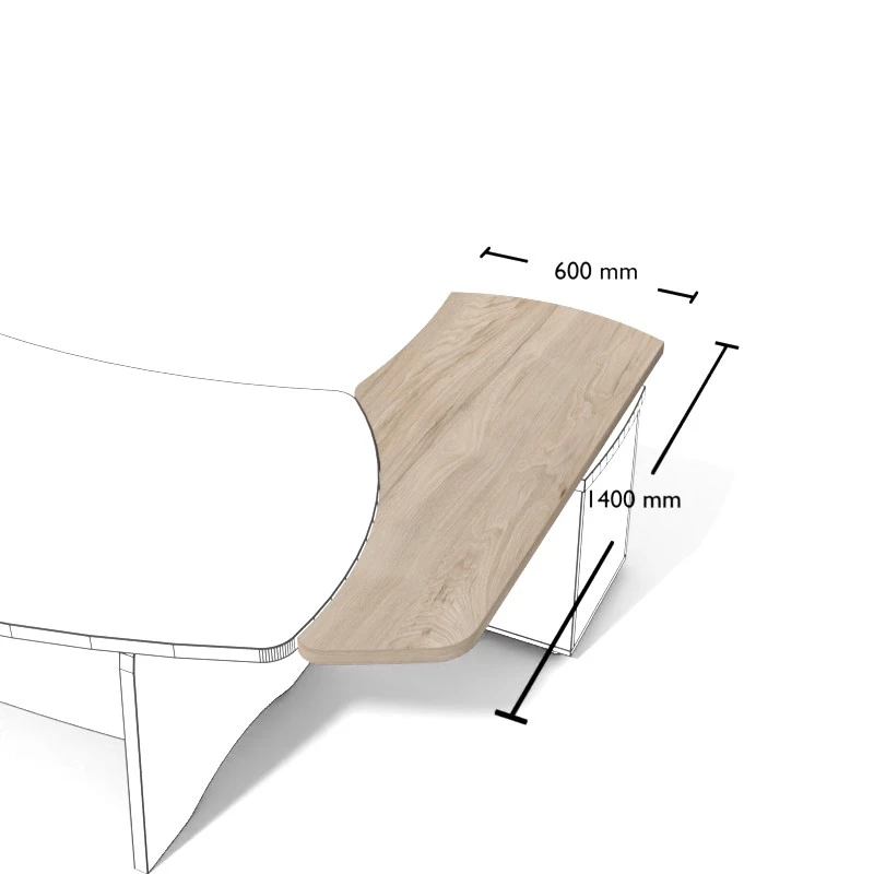 Rysunek dostawki wraz z wymiarami