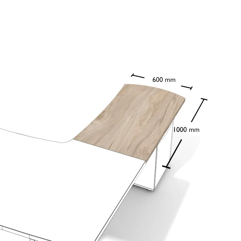 Rysunek dostawki wraz z wymiarami